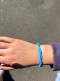 Blue loom bracelet
